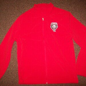 NEW MEXICO LOBOS Full Zip Casual Jacket with Sewn Logo RED M L XL 2X